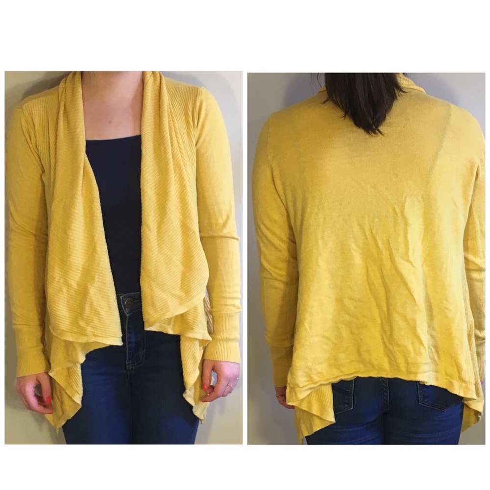 Yellow cardigan